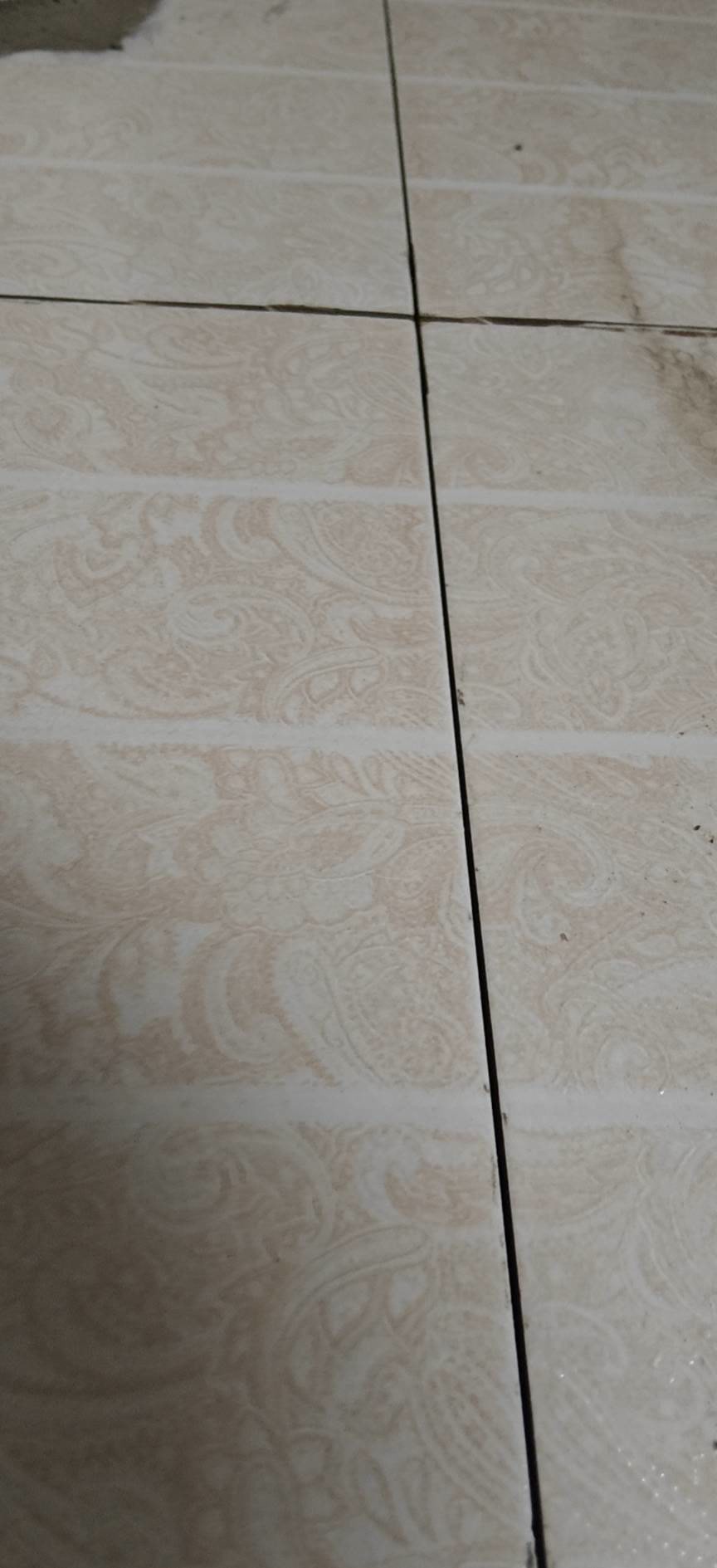 大庆蜀苑:旧缝清理后地面